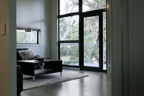 Chalet, 2 Bedrooms | Living room | Flat-screen TV, fireplace, DVD player