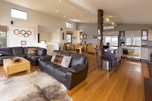 Apartment, 3 Bedrooms | Living area | Flat-screen TV, DVD player - Ned Kelly's Retreat - Sophisticated style with modern convenience and magical outlook (Jindabyne)