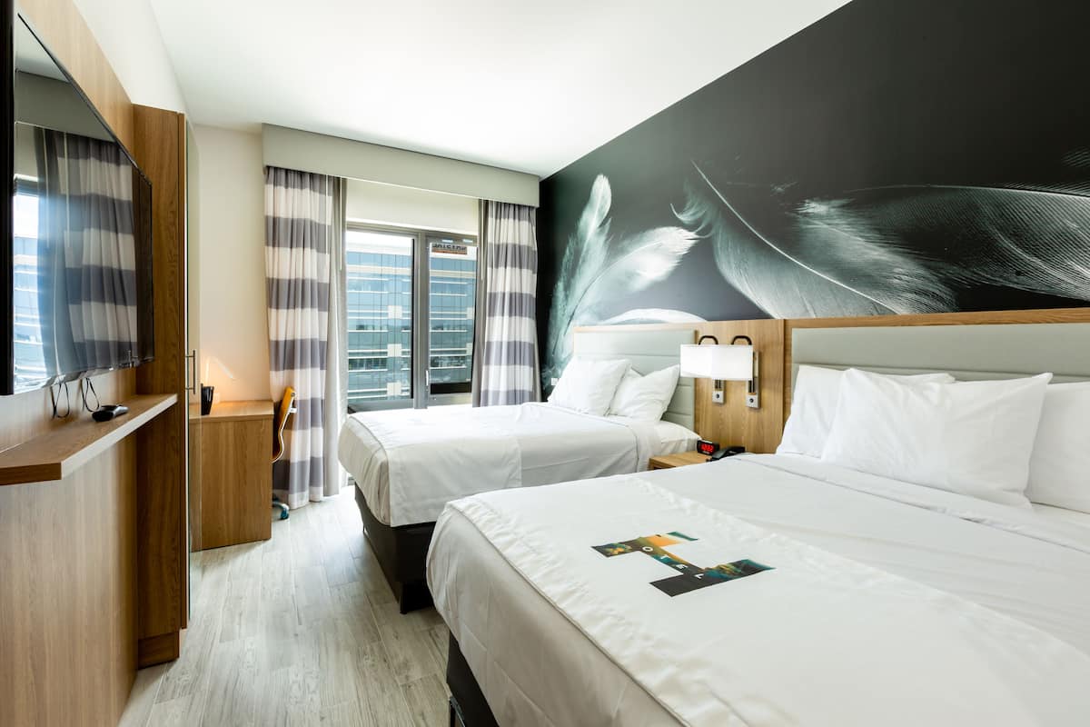 In-room safe, desk, laptop workspace, blackout drapes