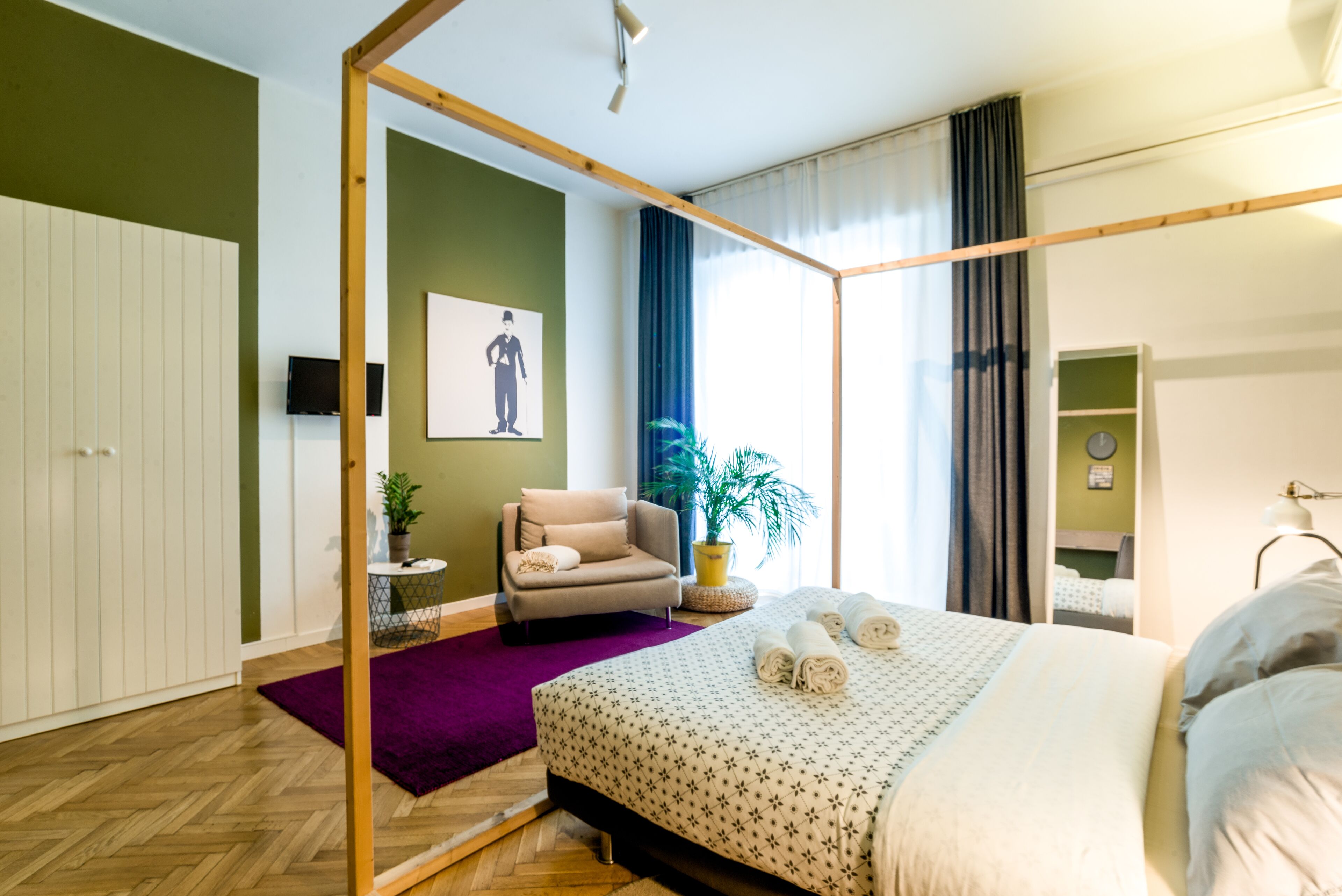 Habitación doble (Private External Bathroom) | Escritorio, tabla de planchar con plancha, camas extra y wifi gratis 