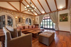 40-inch flat-screen TV with cable channels, LED TV