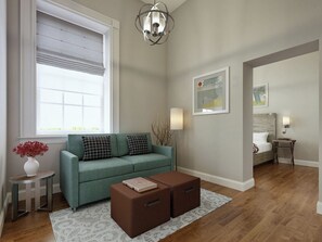 Suite Deluxe, 1 grand lit et 1 canapé-lit | Draps en coton égyptien, literie de qualité supérieure