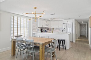 Fridge, microwave, oven, stovetop - Corner Beach Front Unit - Beach Place #412 (Madeira Beach)