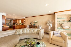 Smart TV, DVD player, books, music library