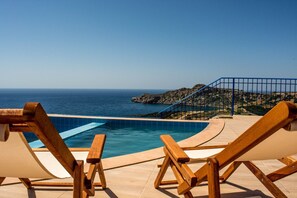 Pool - Villa Irene traditional with private pool offering privacy and amazing views! (Livadia, Chania)