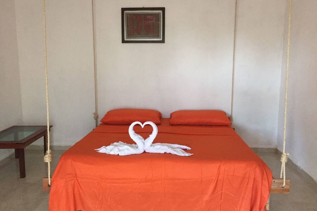 Cabana conforto, 1 cama King, vista para a lagoa