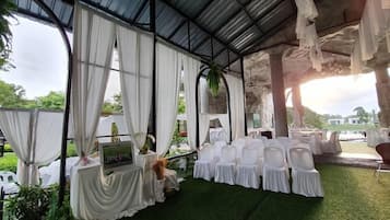 Outdoor wedding area