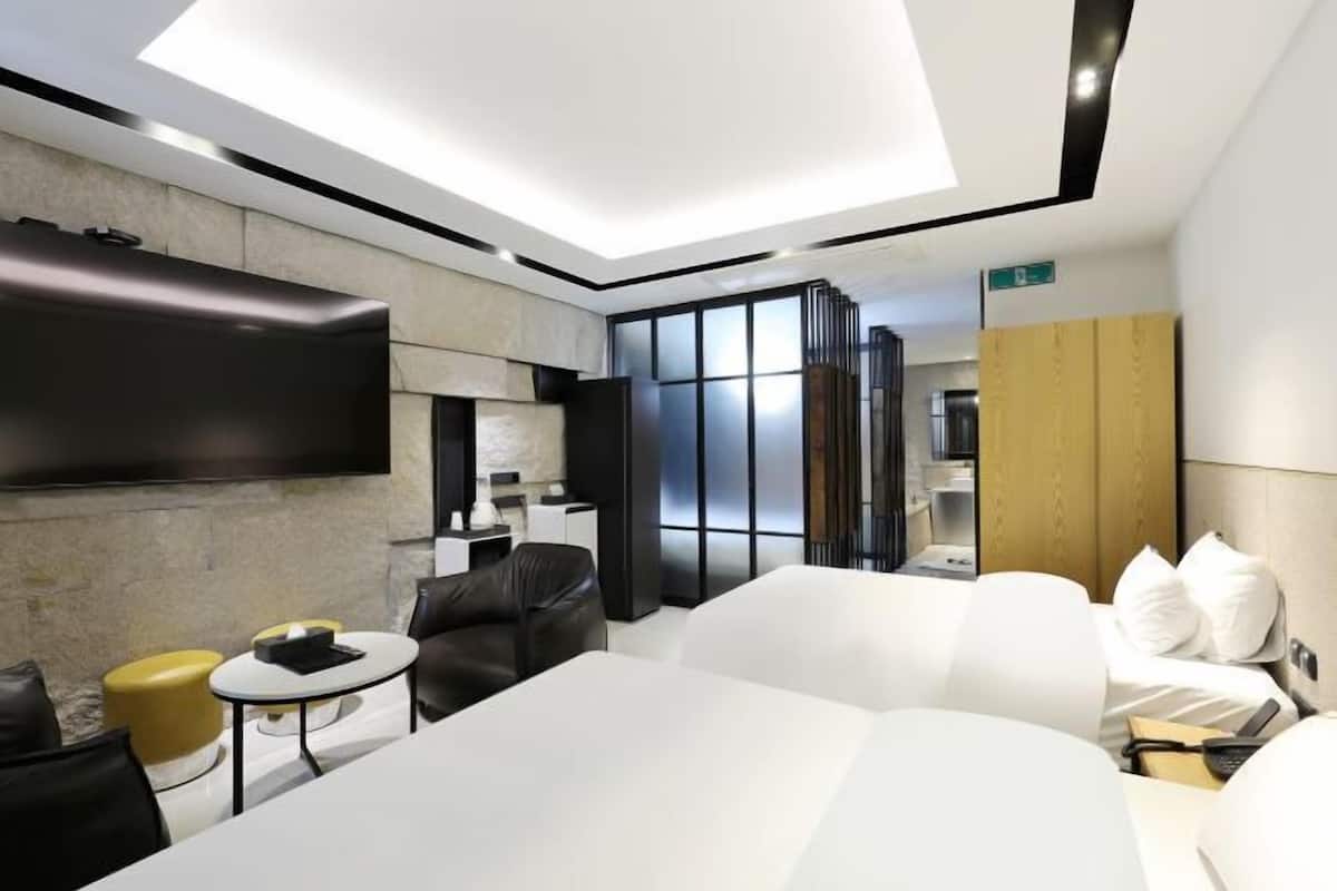 Individually decorated, individually furnished, desk, blackout curtains