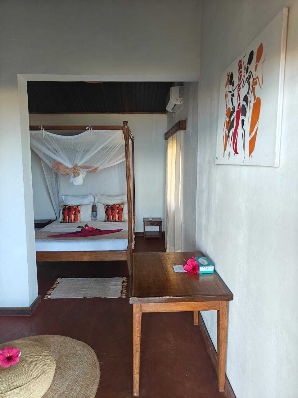 Bungalow, vista al mar | Ropa de cama de alta calidad y cortinas blackout 