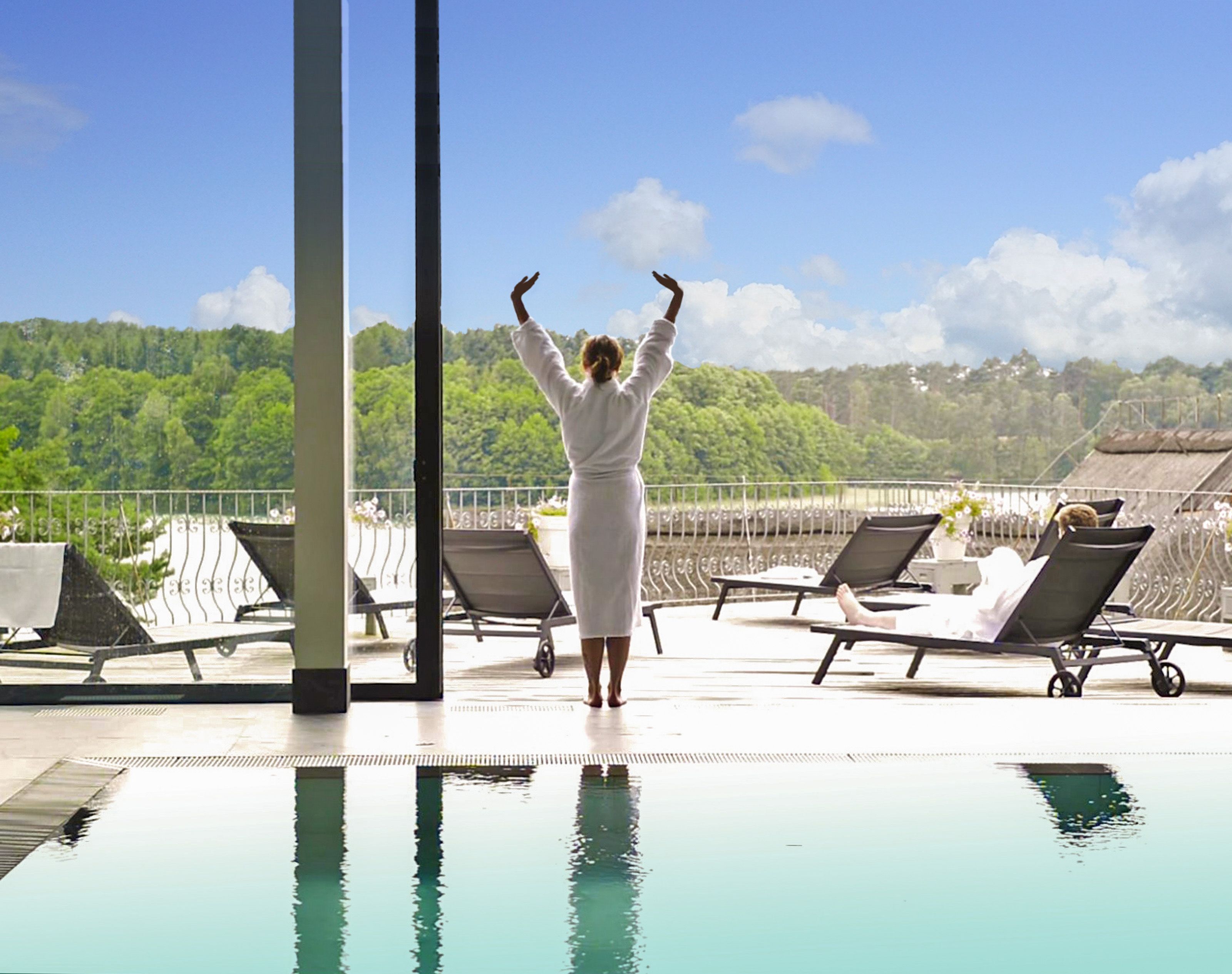 Indoor pool, a heated pool