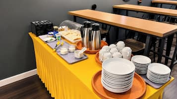Free daily self-service breakfast