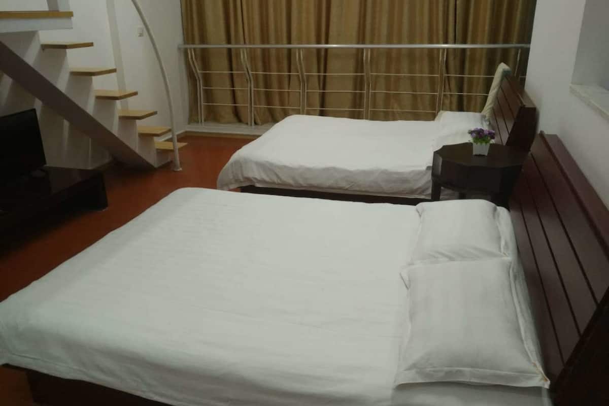 Minibar, desk, blackout curtains, iron/ironing board