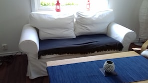 Fernseher, DVD-Player, Tischfußball, Bücher