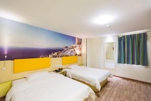 Desk, blackout curtains, free WiFi