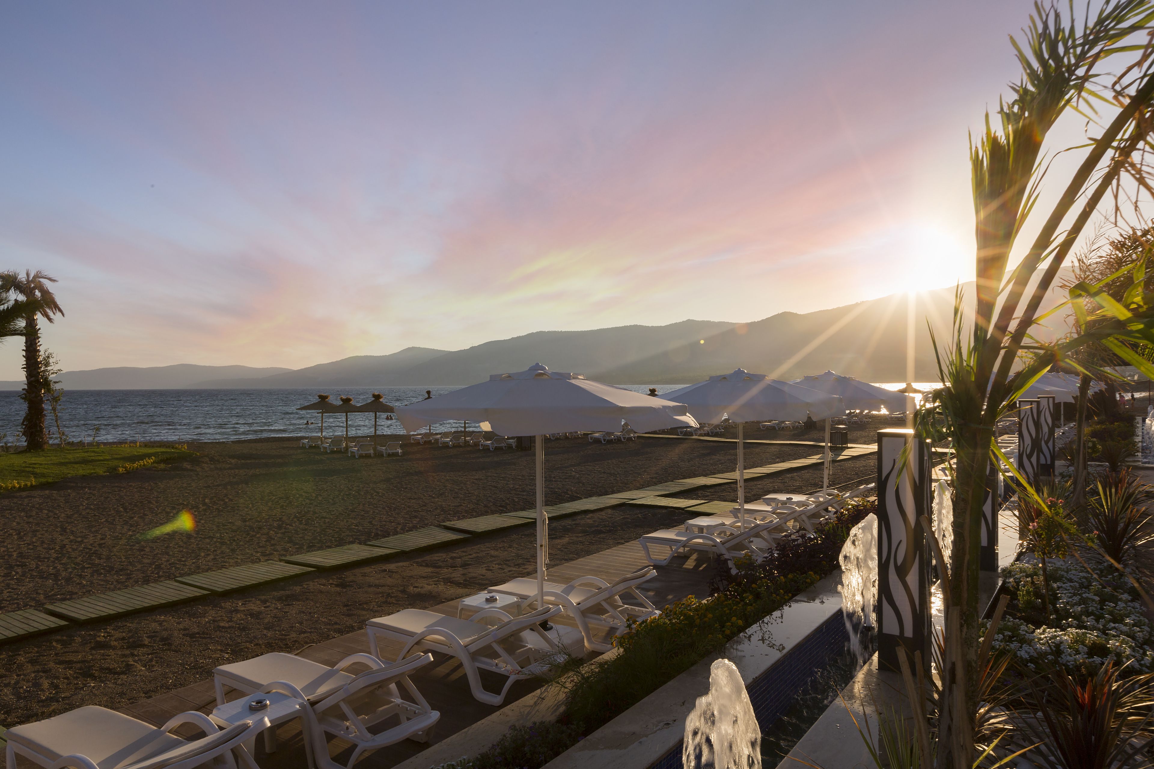 Private beach, sun-loungers, beach umbrellas, beach volleyball
