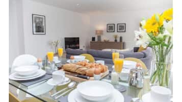 Luxury Apartment, 2 Bedrooms | Living room | Flat-screen TV, Netflix