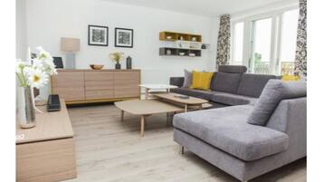 Luxury Apartment, 2 Bedrooms | Living room | Flat-screen TV, Netflix