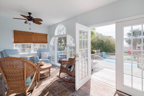 Terrace/patio - Private Pool & Multi-Level Decks w/Screened in Porch! Beach Access Across Street (Folly Beach)
