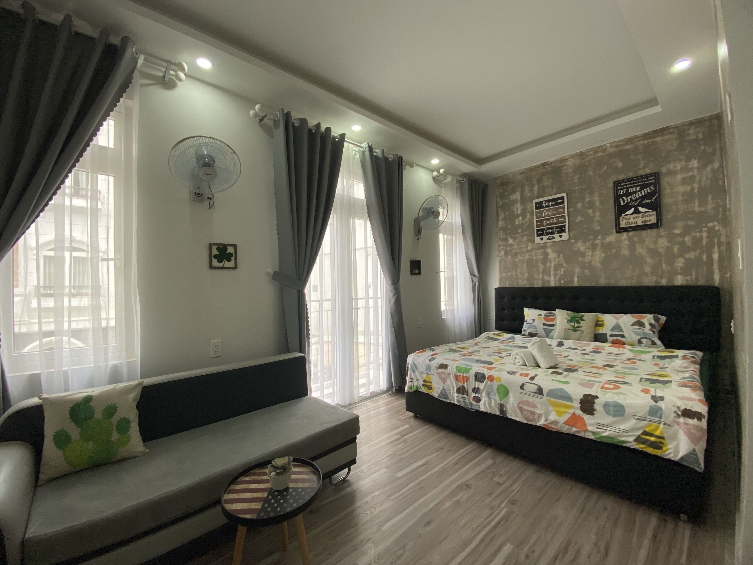 luxury double room | desk, laptop workspace, soundproofing, free wifi