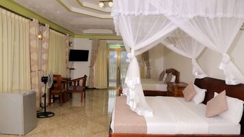 Premium bedding, minibar, in-room safe, desk