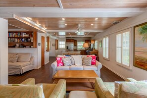 TV, DVD player, stereo