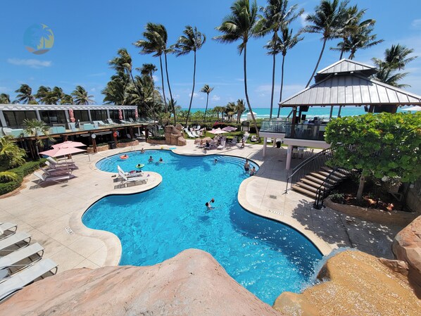 A heated pool