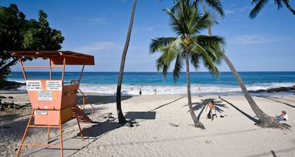 Aloha Homes, Villas sur la plage Ă Kahaluu, Villa 1-202, Vue sur la plage, AC