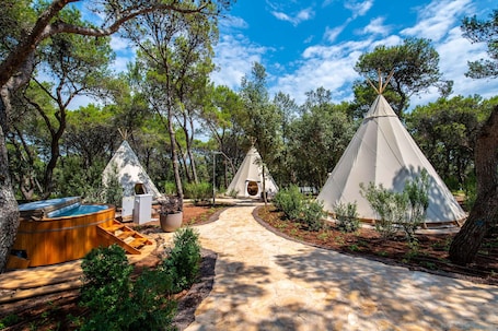 Sauna, hot tub, massages. Arena One 99 Glamping