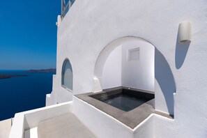 Standard Double Room, Sea View | Terrace/patio - Katris Apartments (Santorini)