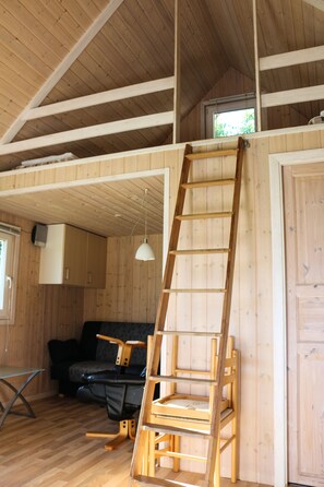 Cabin, 2 Bedrooms | Living area | Flat-screen TV - Lægårdens Camping (Karise)