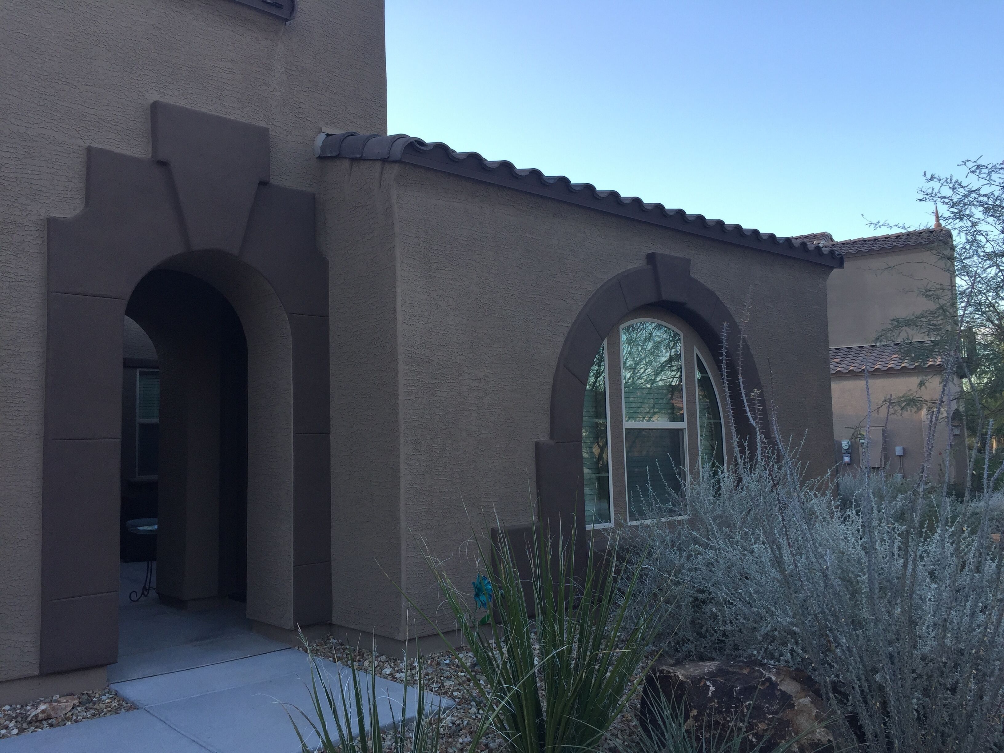 One bedroom, one bathroom casita with separate entry.