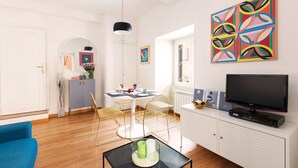 Apartment, 1 Bedroom, Non Smoking, City View | Living area | Flat-screen TV - Rome Accommodation - Farnese (Rome)
