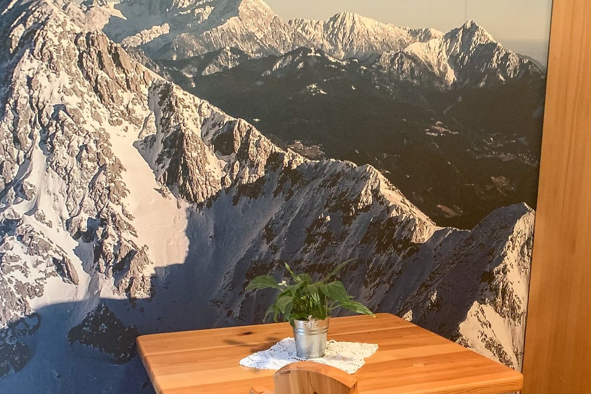 Double Room, Mountain View | Desk, laptop workspace, blackout curtains, iron/ironing board