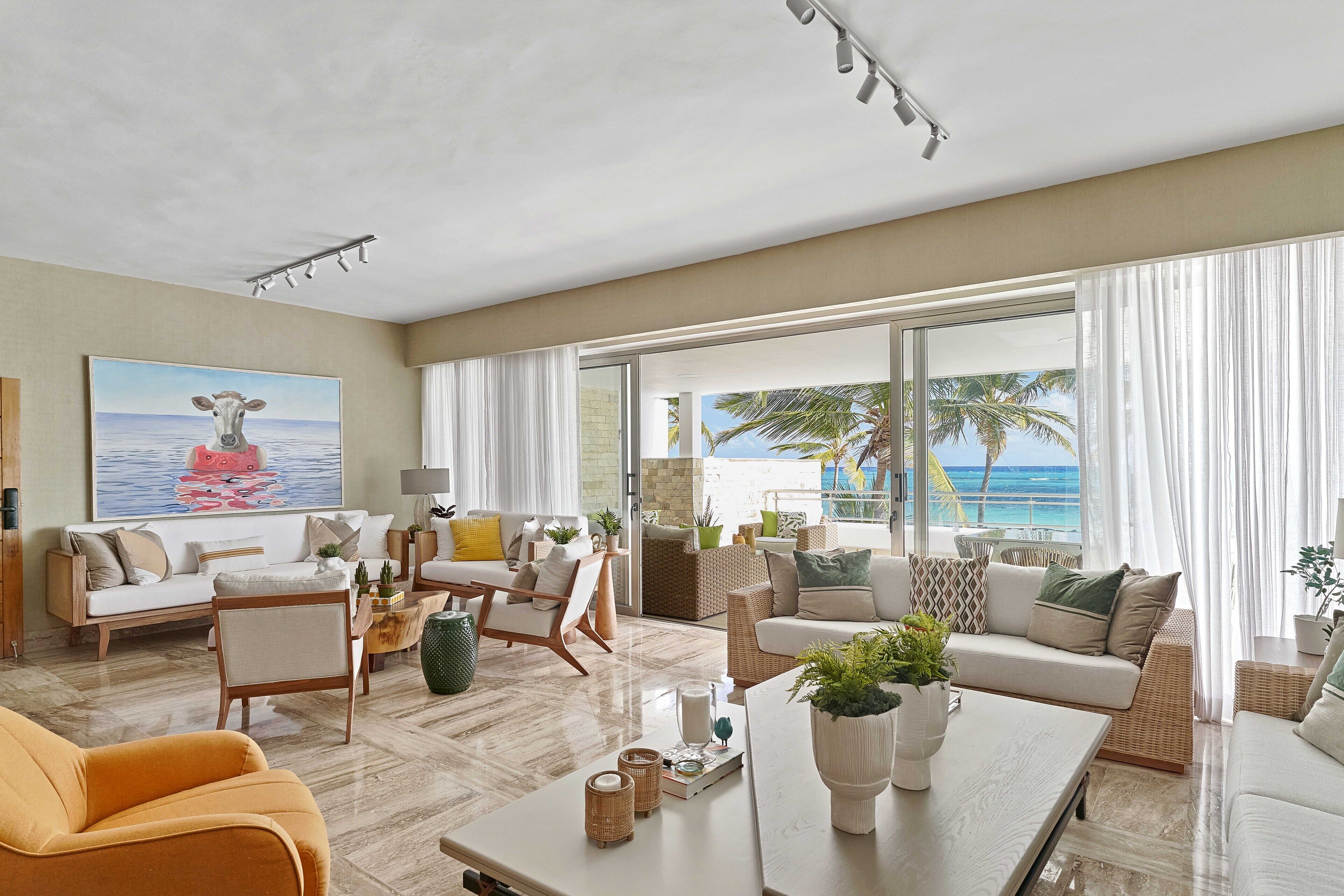 Panoramic Apartment | Living area | 55-inch Smart TV with digital channels, Netflix, streaming services