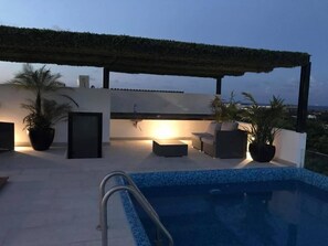 Outdoor pool, a rooftop pool