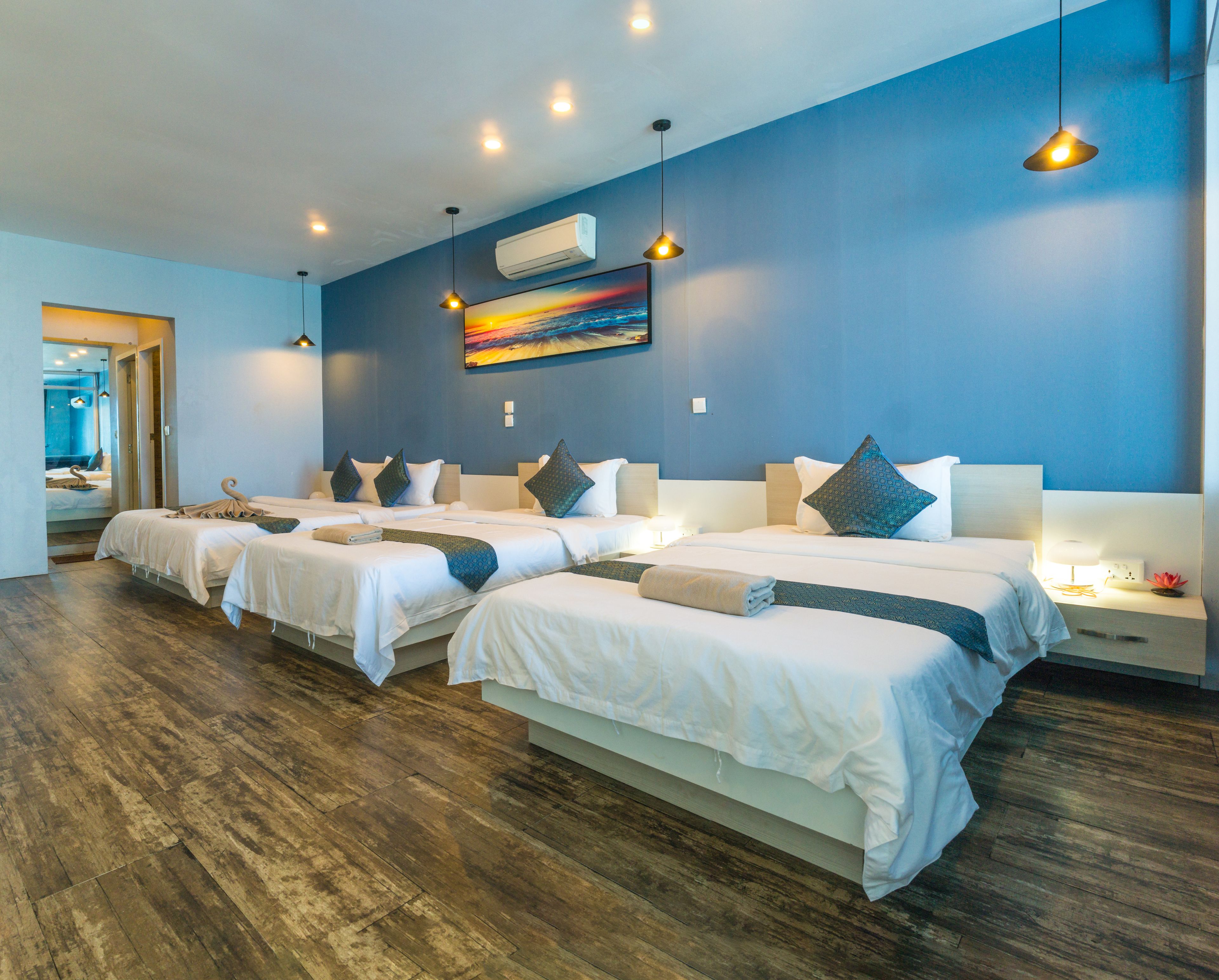 superior beach view family suite | 1 bedroom, in-room safe, blackout curtains, free wifi