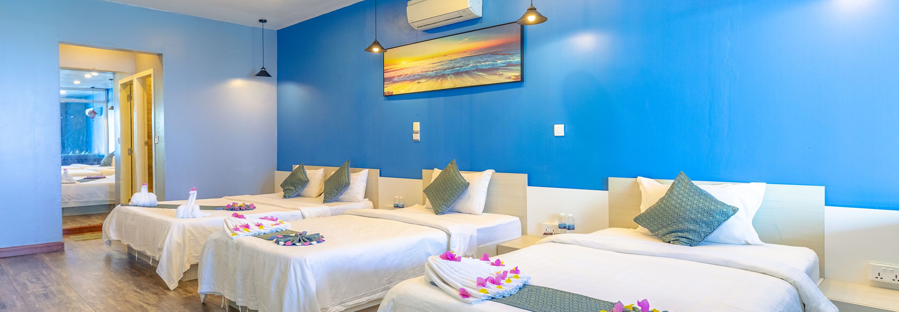 superior beach view family suite | 1 bedroom, in-room safe, blackout curtains, free wifi