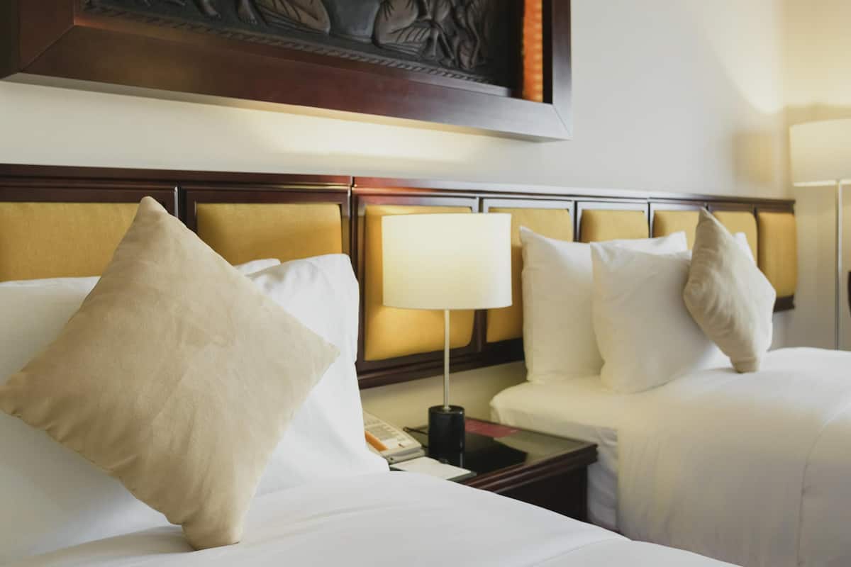 Presidentiële suite, 2 tweepersoonsbedden | Lakens van Egyptisch katoen, luxe beddengoed, pillowtop-bedden