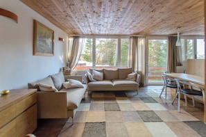 TV, fireplace - Chalet d'autore - Corte delle Dolomiti - 5 beds (Borca di Cadore)
