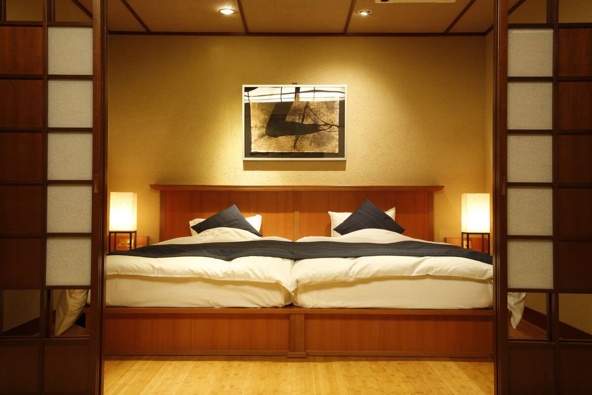 Quarto (Japanese Western,D type,Open-air Bath) | Frigobar, cofres nos quartos, Wi-Fi de cortesia