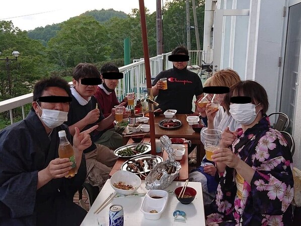 Outdoor dining - Shiga Swiss Inn (Yamanouchi)