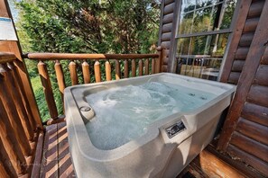 Cabin, 1 Bedroom | Outdoor spa tub - Paw Prints (Sevierville)