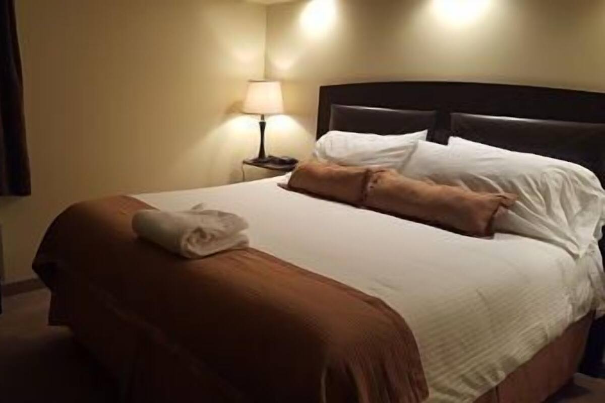 In-room safe, desk, laptop workspace, blackout curtains