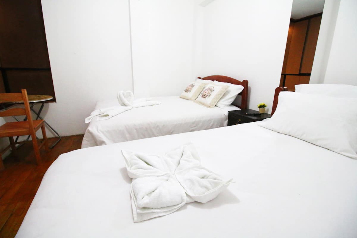 Desk, rollaway beds, free WiFi, bed sheets