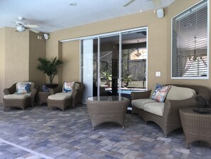 Terrace/patio - Spacious, fully furnished family friendly 3 bedroom home with private pool. (Lecanto)