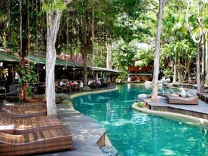 A heated pool