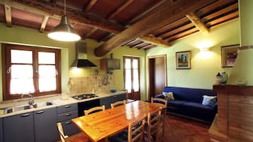 Appartamento familiare, 2 camere da letto, accessibile ai disabili, vista collina | Area soggiorno | TV a schermo piatto