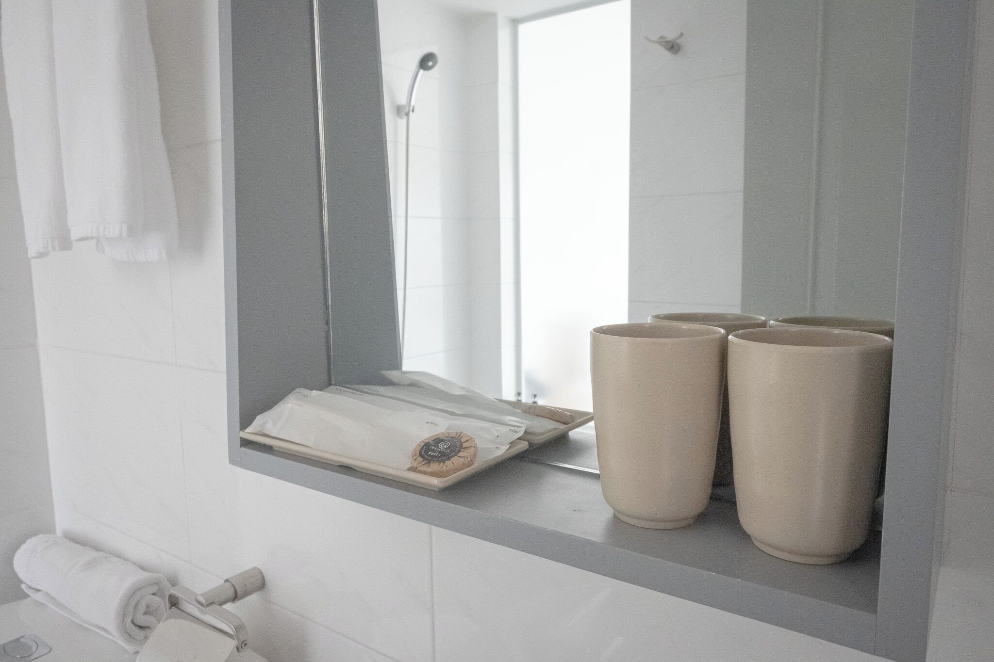 shower, free toiletries, hair dryer, slippers