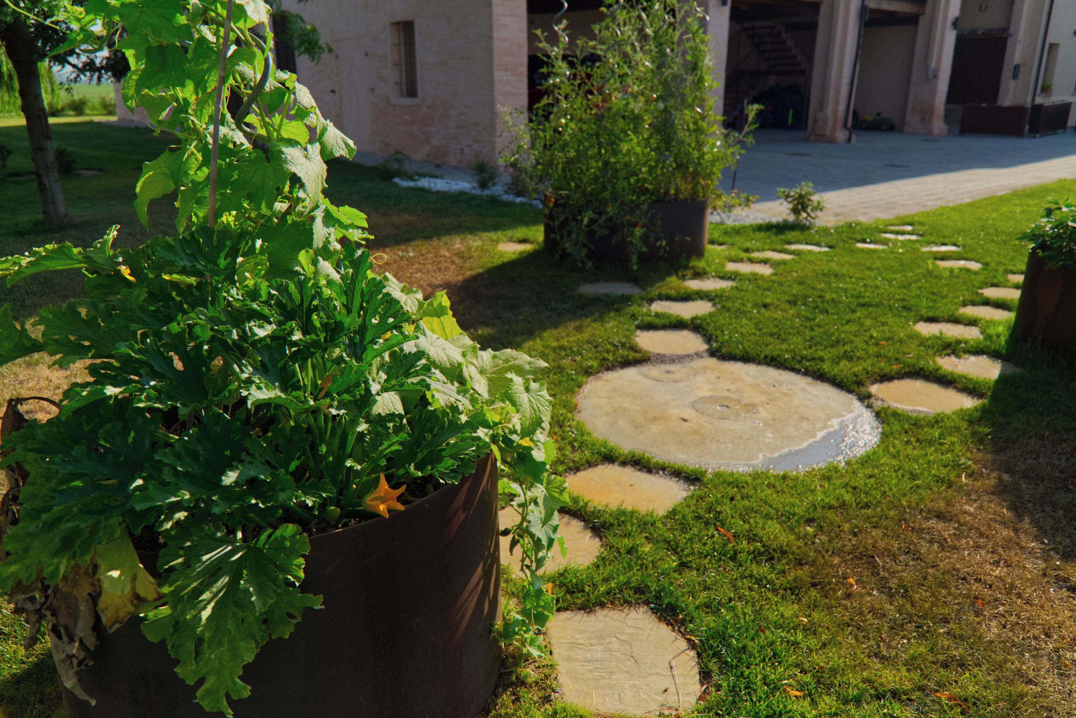 Doppia panoramica, vista giardino | Vista dalla camera
