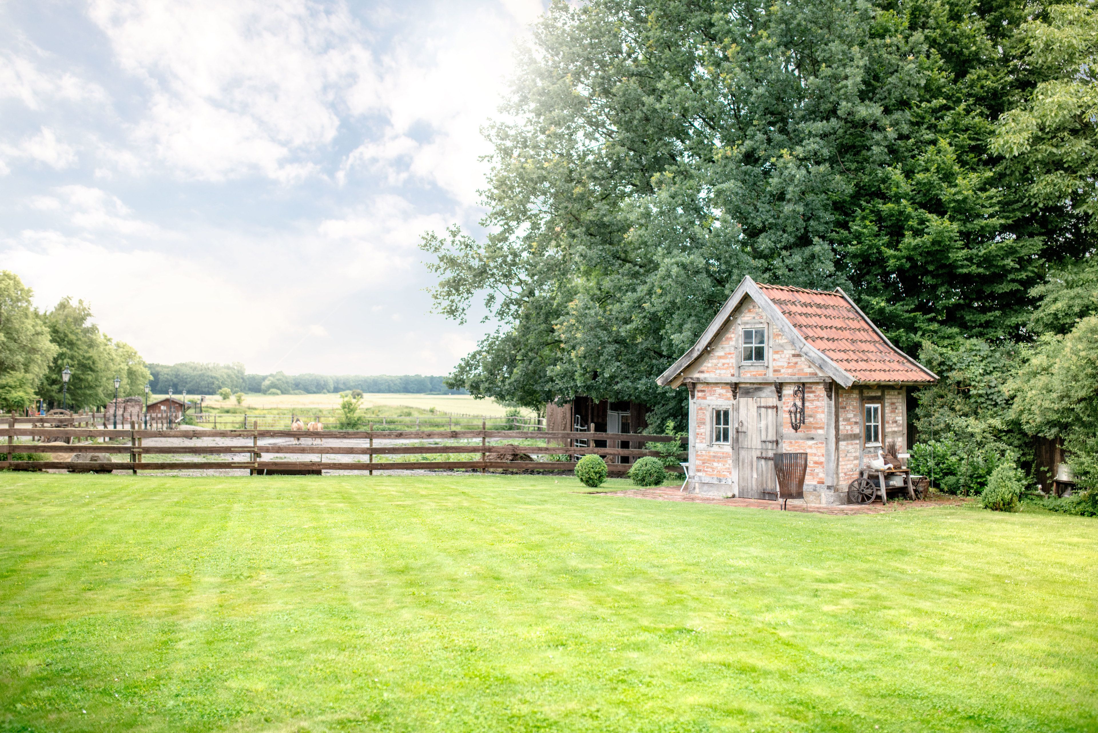 outdoor wedding area